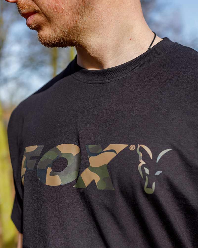 Maglietta Fox Black Camo Logo