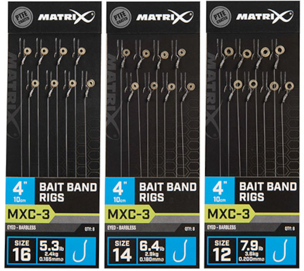 Matrix MXC Rigs Barbless - Matrix MXC-3 Bait Band