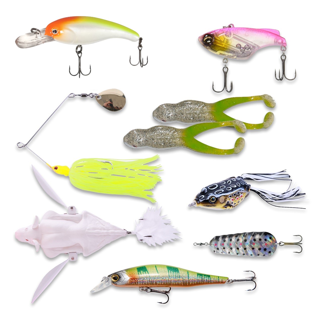 Spring Lure Pack Set di Esche (9pcs)