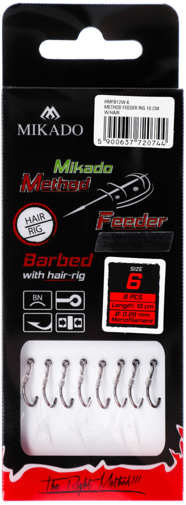 Mikado Method Feeder Rig With Hair 8 pezzi