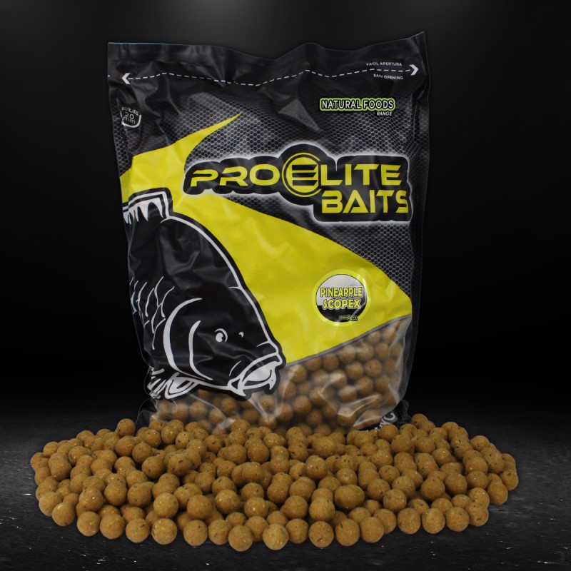 Pro Elite Baits Boilies Natural Foods Pineapple & Scopex 20mm (8kg)