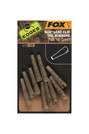 Fox Edges Camo Silk Lead Clip Tail Rubbers Taglia 10 (10 pezzi)