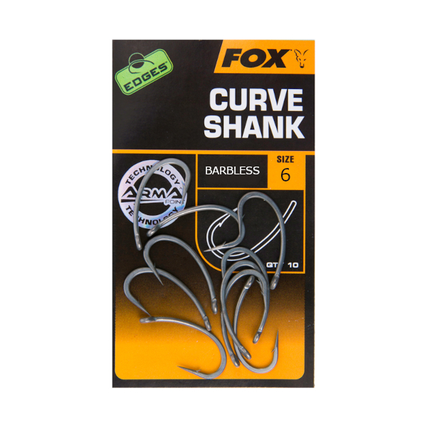 Fox Edges Curve Shank Hooks - Fox Edges Curve Shank Hooks Size 6 barbless