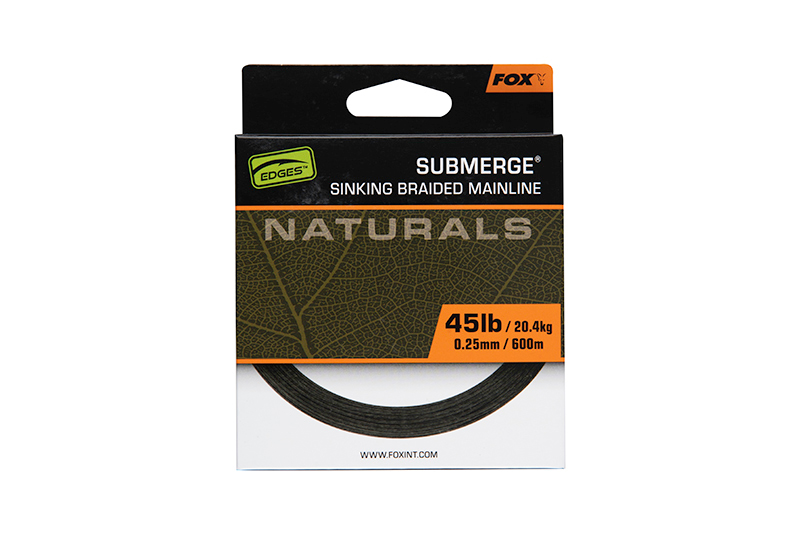 Lenza da Carpa Verde scuro Intrecciata Fox Edges Sub Naturals (600m)