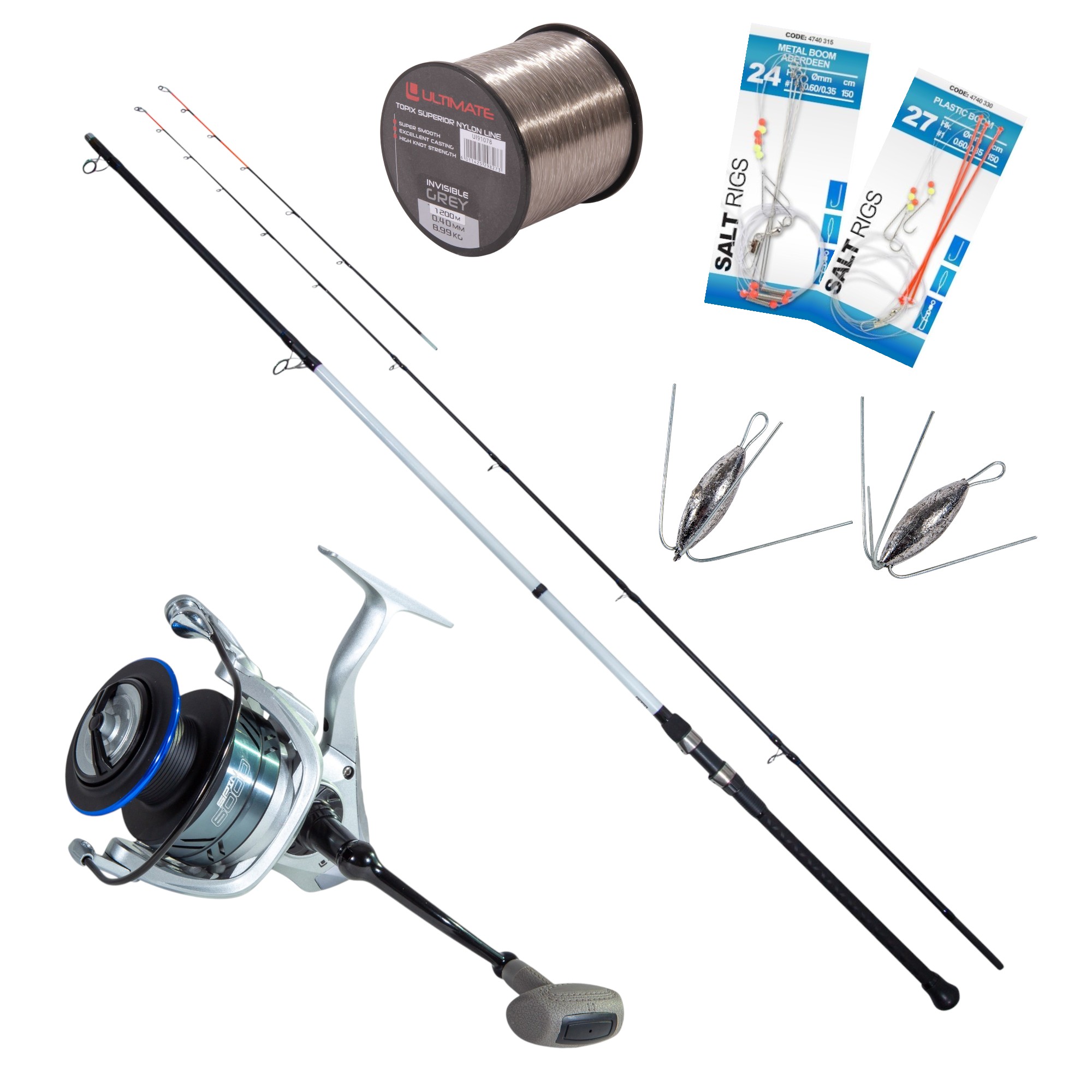 Set di Canne da Pesca in Mare Ultimate Bluecore Quiver Boat 3.00m