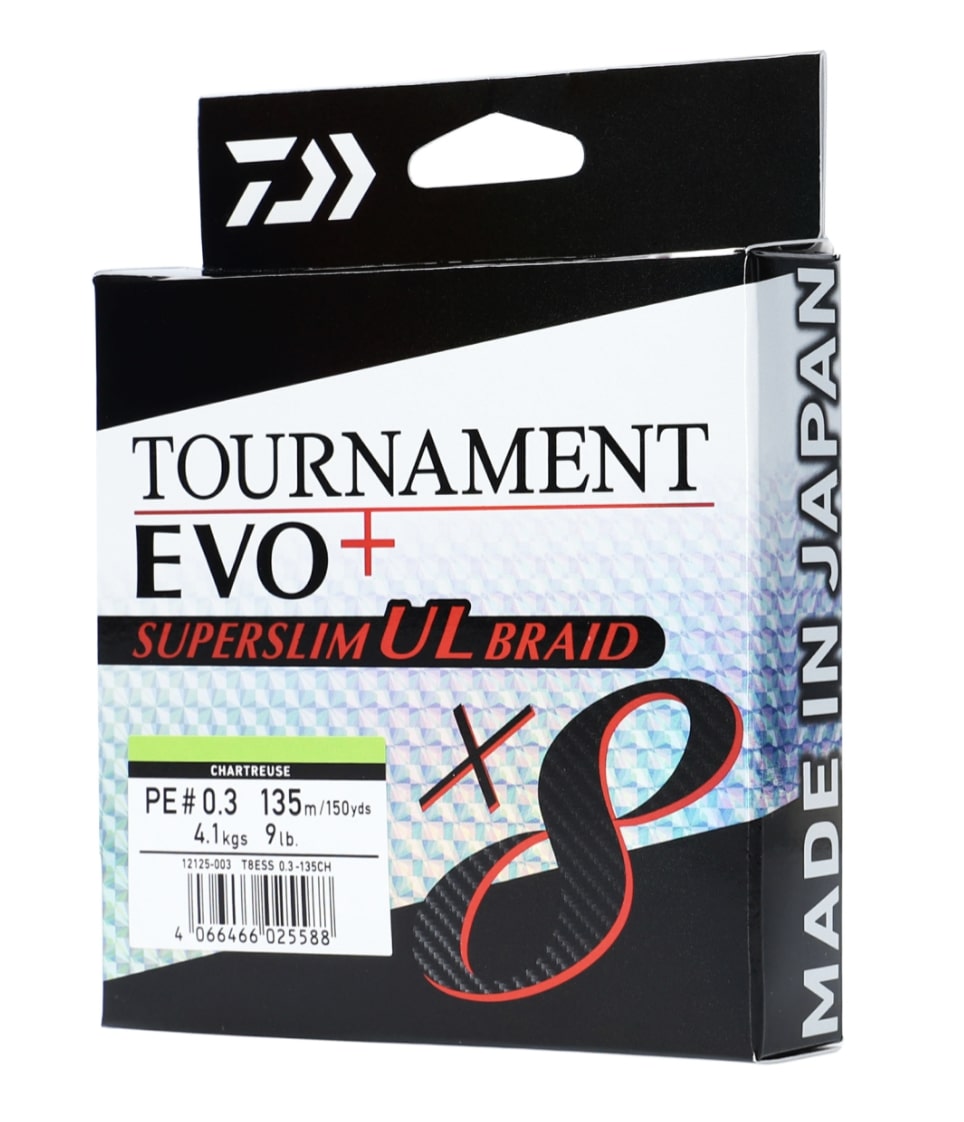 Daiwa Tournament X8 Evo+ Lenza Intrecciata Superslim UL (135m)