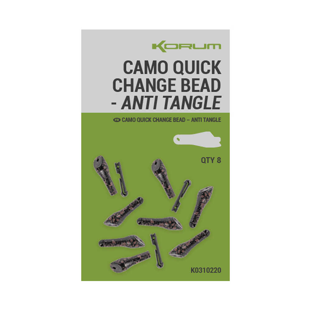 Korum Camo Quick Change Bead Anti Tangle (8 pezzi)