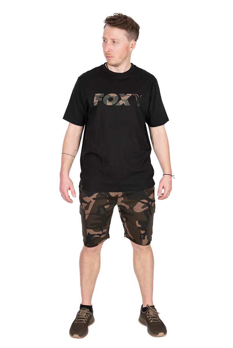 Maglietta Fox Black Camo Logo