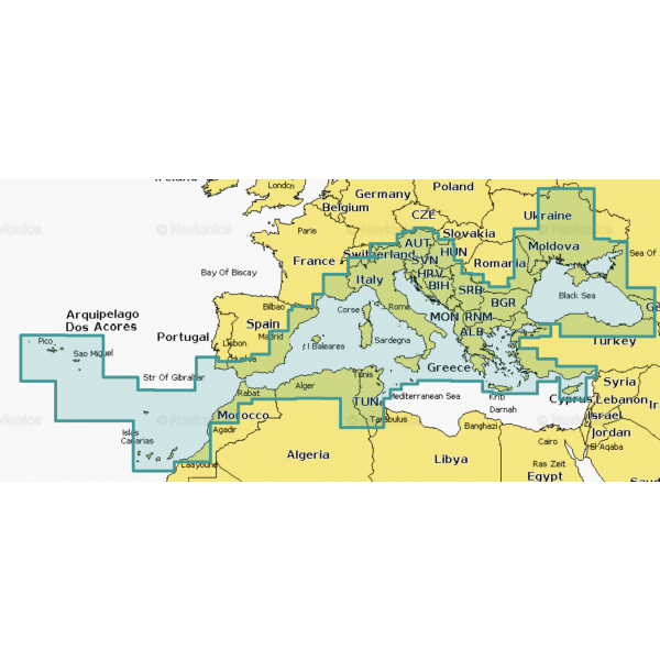 Navionics+ Mappe SD/MSD Card - Mediterranean & Black Sea