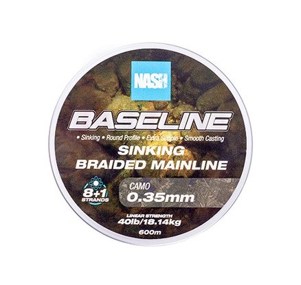 Lenza Intrecciata Nash TT Baseline Sinking Braid Camo (600m)