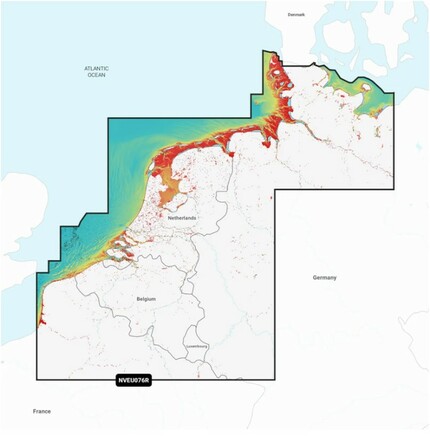 Navionics Vision+ Carta delle acque del Benelux e della Germania occidentale