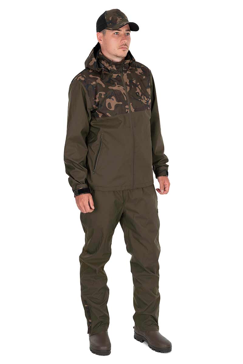 Pantaloni da pesca Fox RS 10K Camo/Khaki