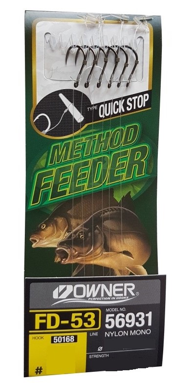 Owner 50168-FD53 QuickS Feeder Rig Barbless (10cm) (6 pezzi)