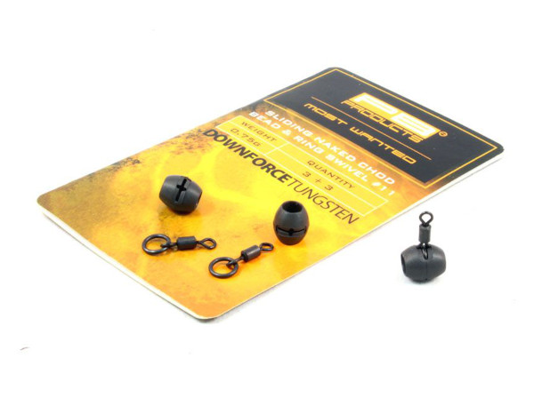 PB Products Downforce Tungsten Naked Chod Bead (3 pezzi) - 0,75g (Ring Swivel Size 11)