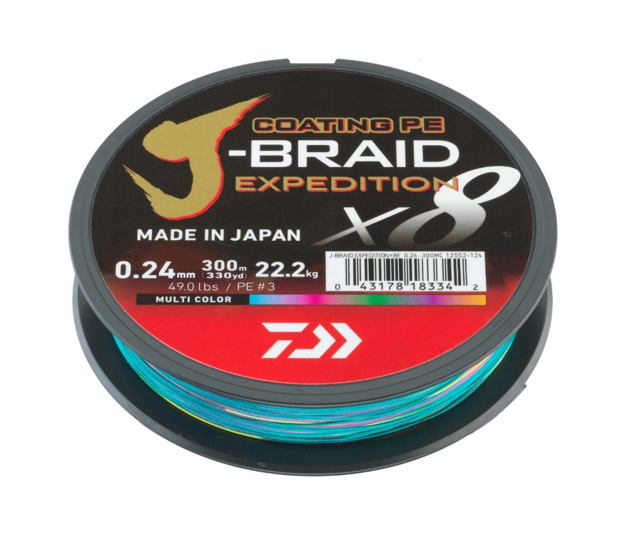 Lenza Intrecciata Daiwa J-Braid Expedition Multi-Color X8E (3000m)