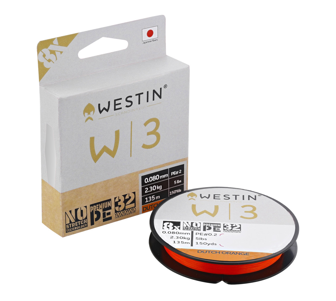 Westin W3 8-Braid Dutch Lenza Intrecciata Arancione (135m)