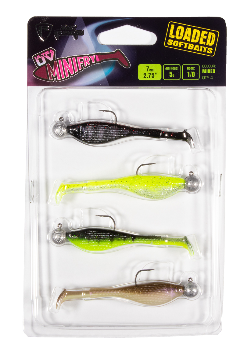 Fox Rage Mini Fry Loaded UV Mixed Coulour Pack 7cm 5gr - Mix Pack Mixed