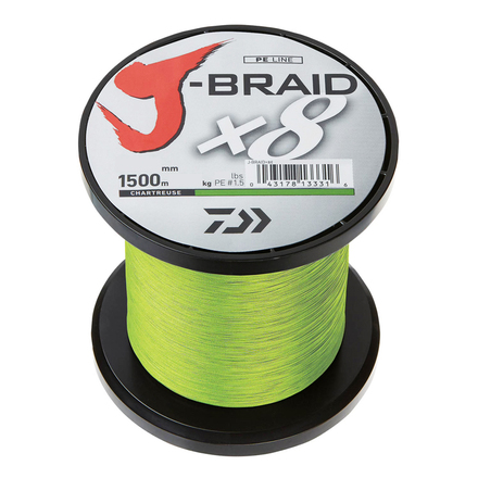 Daiwa J-Braid X8 Lenza Intrecciata Chartreuse 1500m