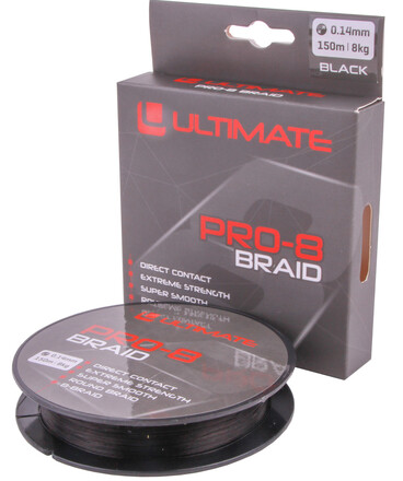 Ultimate Pro-8 Trecciato 0.20mm 12kg 150m Nero