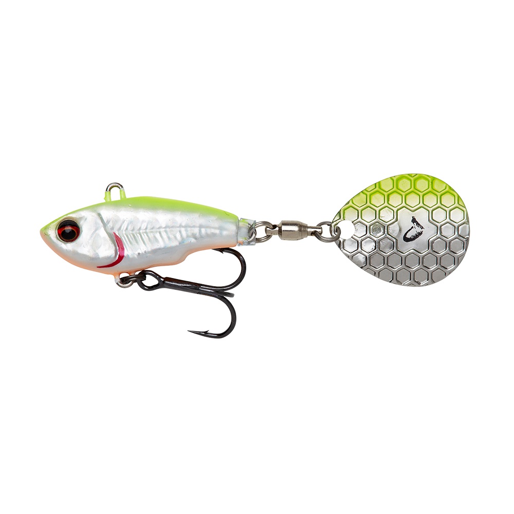 Savage Gear Fat Tail Spin (No Lead) 5,5cm (6,5g) - Lemon Back Flash