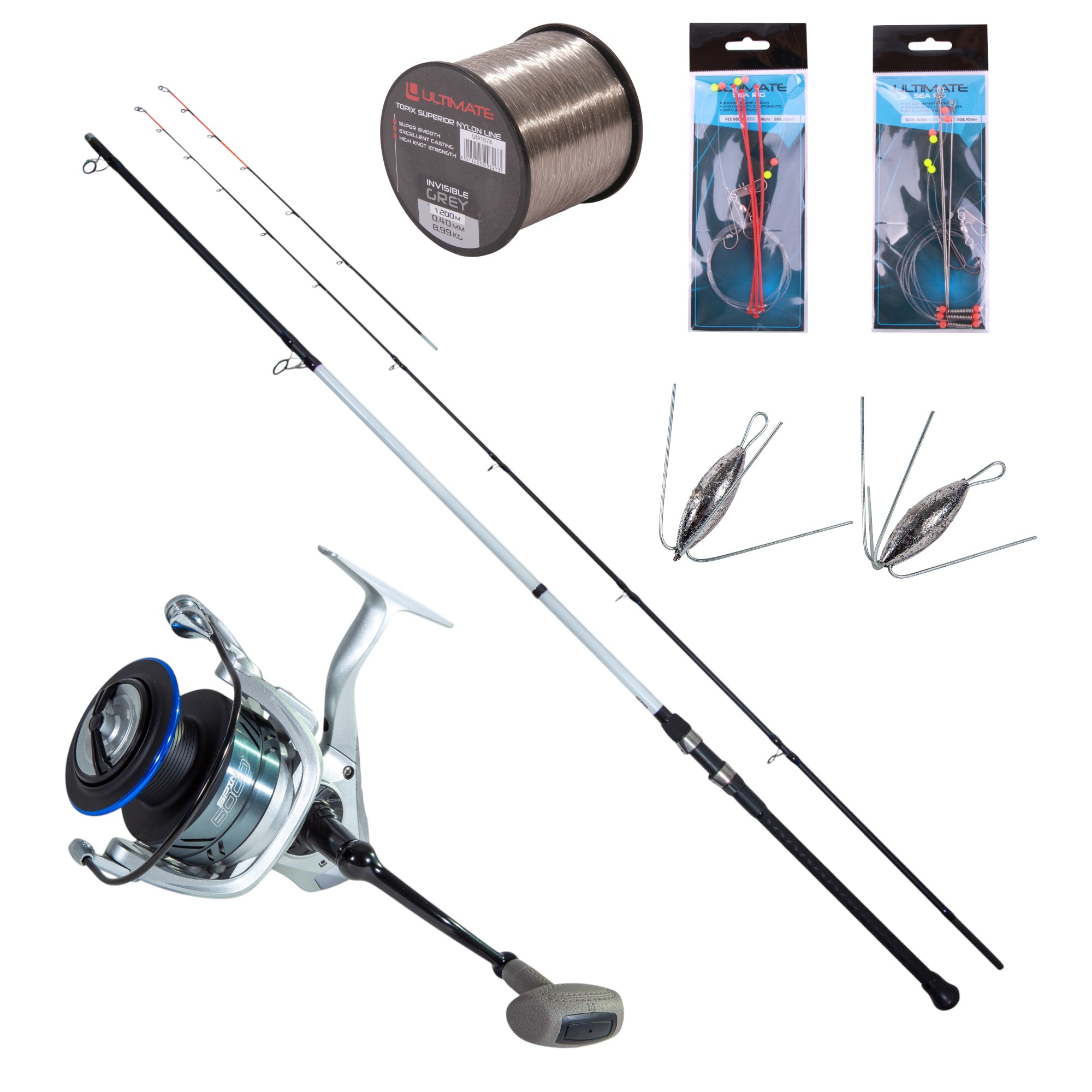 Set di Canne da Pesca in Mare Ultimate Bluecore Quiver Boat 3.00m