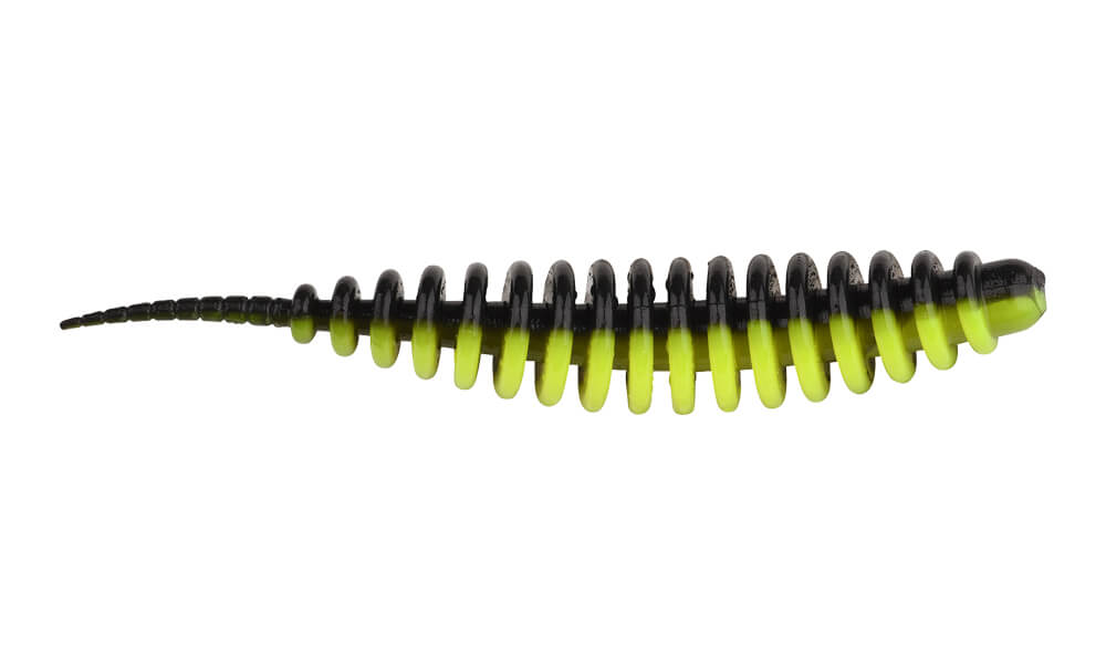 Spro Trout Master Worm Softbait 6.5cm (8 pezzi) - Black Lime