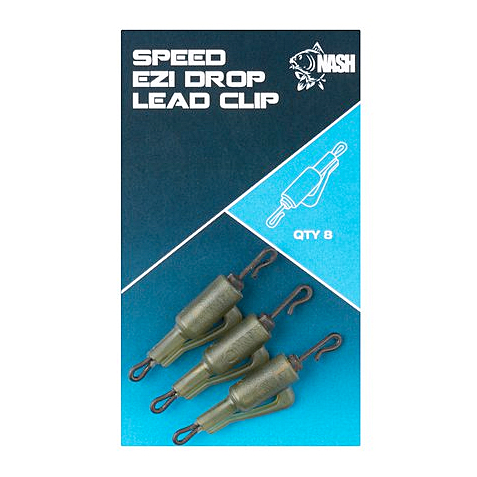 Nash Speed Ezi Drop Lead Clip (8 pezzi) - Verde camo