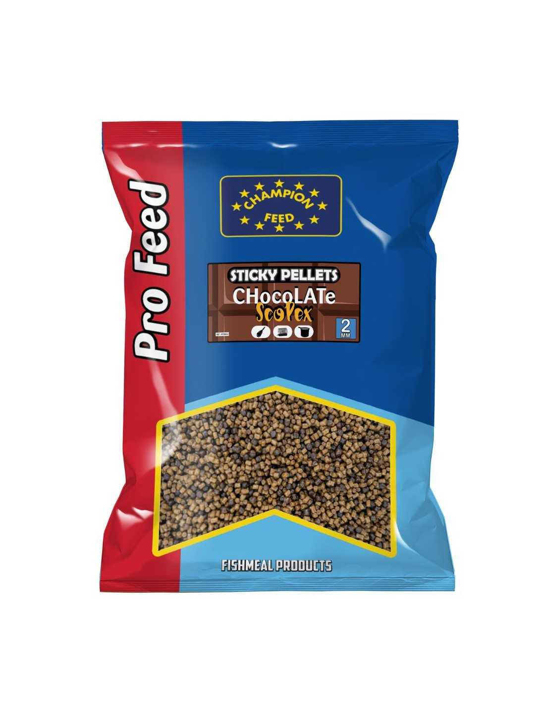 Pellets Appiccicosi Champion Feed Pro Feed Chocolate Scopex 2mm (650g)