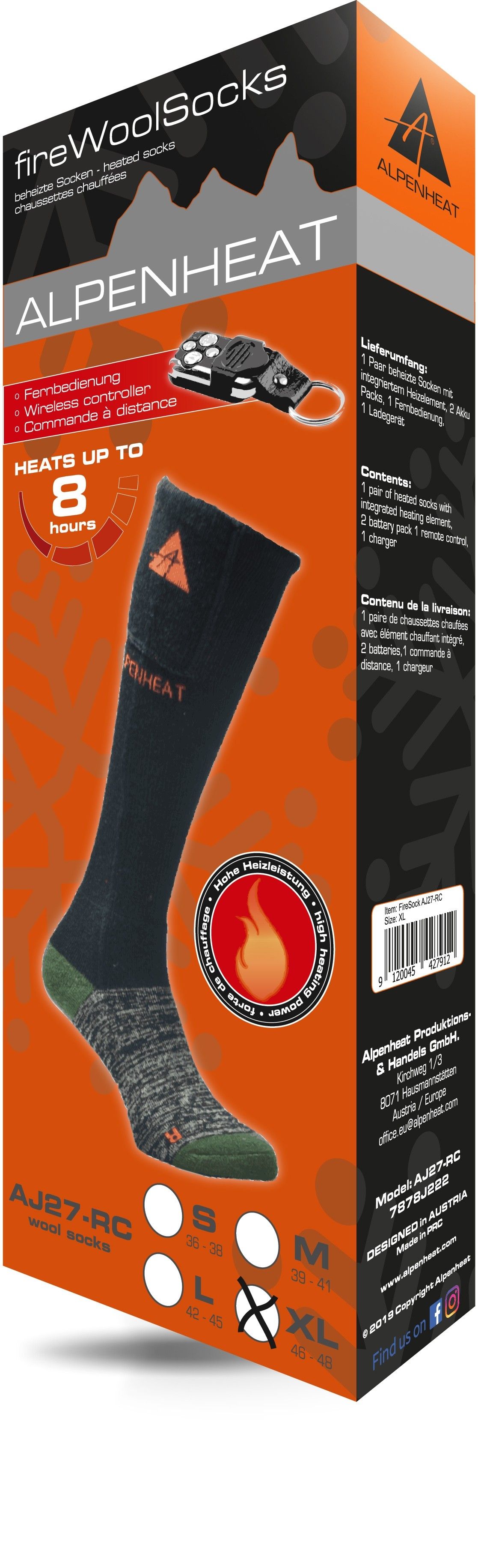 Alpenheat Heated Socks Merinowool With Remote Control