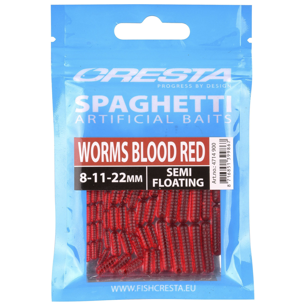 Esca di imitazione Cresta Spaghetti Worms - Blood Red