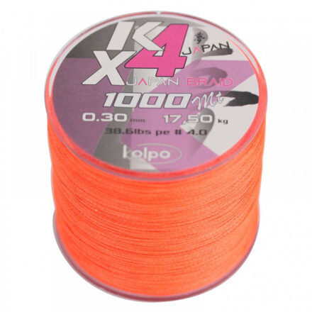 Kolpo K Braid X4 Orange 1000m