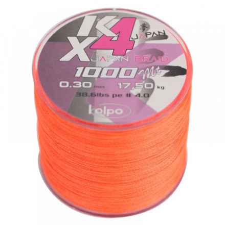 Kolpo K Braid X4 Orange 1000m