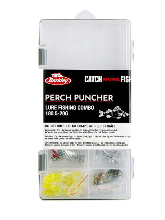 Set di canna da spinning Berkley CMF Perch Puncher CB 1,80m (5-20g) (Inc. Esche artificiali)