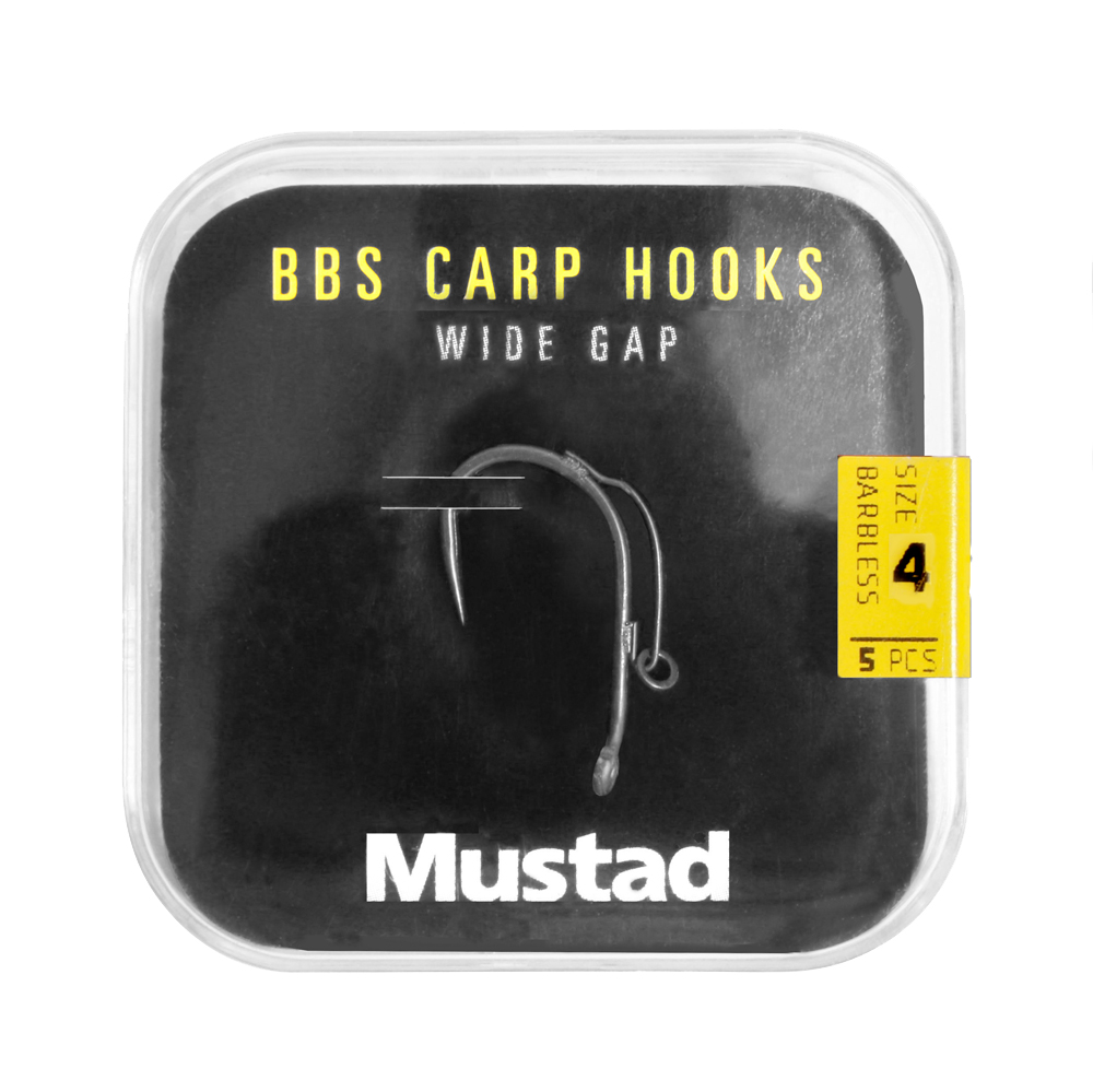 Ami da Carpa Mustad BBS 30 Carp Hooks Barbless Pack (6 packages + Multi Box)