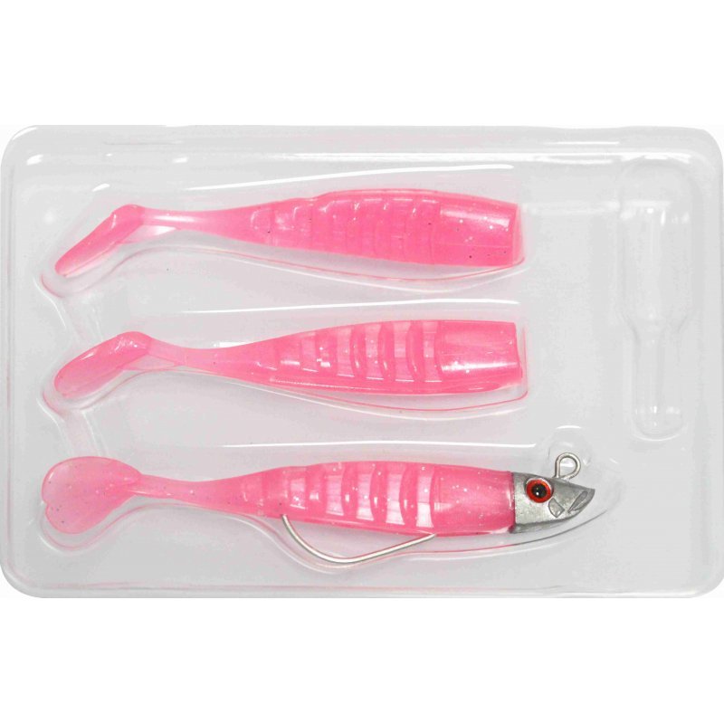 Yamashiro Gadida Soft Minnow  (1 Offset Jighead, 3 Bodies) - Color 3