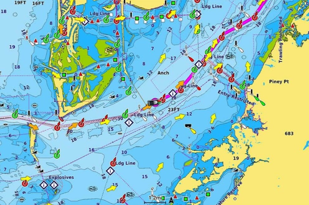 Navionics Vision+ Carta delle acque del Benelux e della Germania occidentale