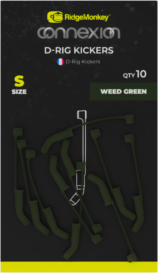RidgeMonkey Connexion D-Rig Kickers - D-Rig Kickers S Weed Green