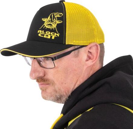 Cappello Trucker Nero e Giallo Black Cat