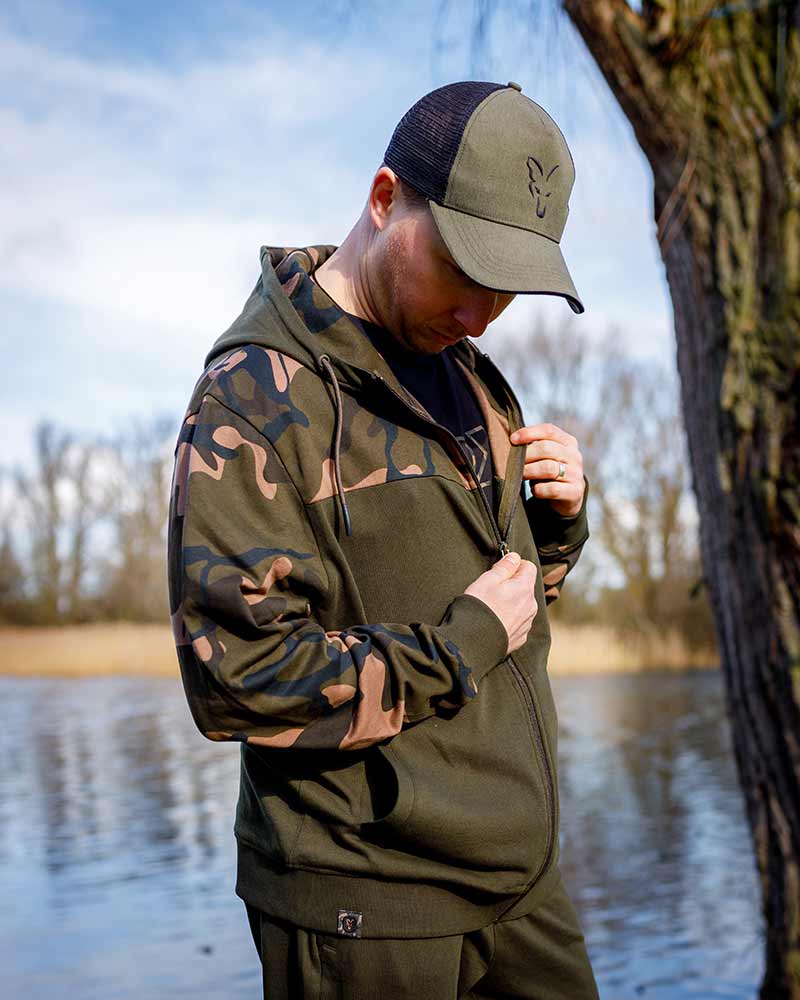 Felpa Fox LW Khaki/Camo Split Zip