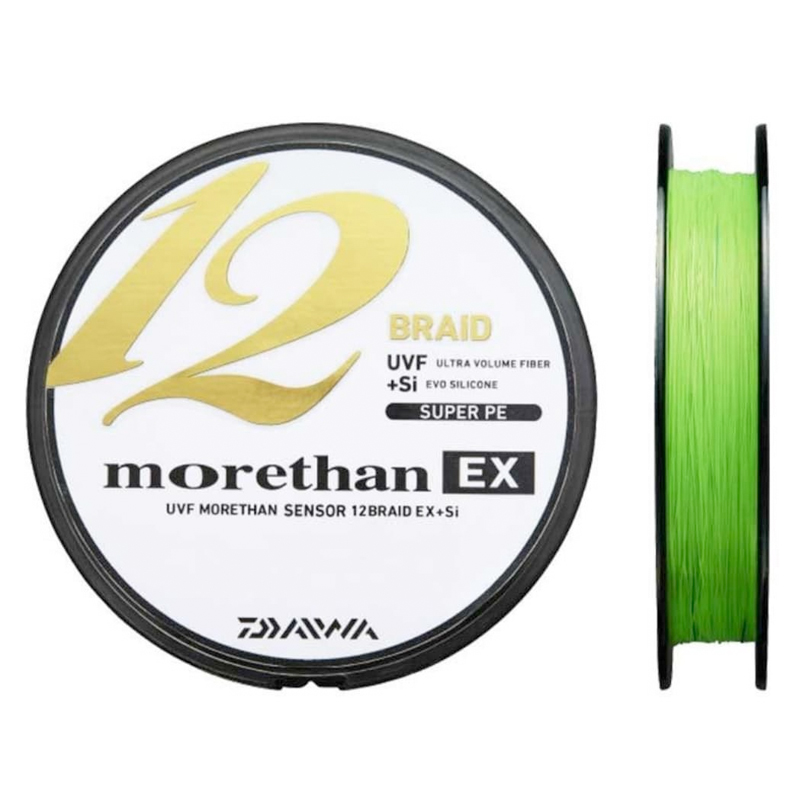 Daiwa Morethan 12 EX+Si Lenza Intrecciata Lime Green 135m