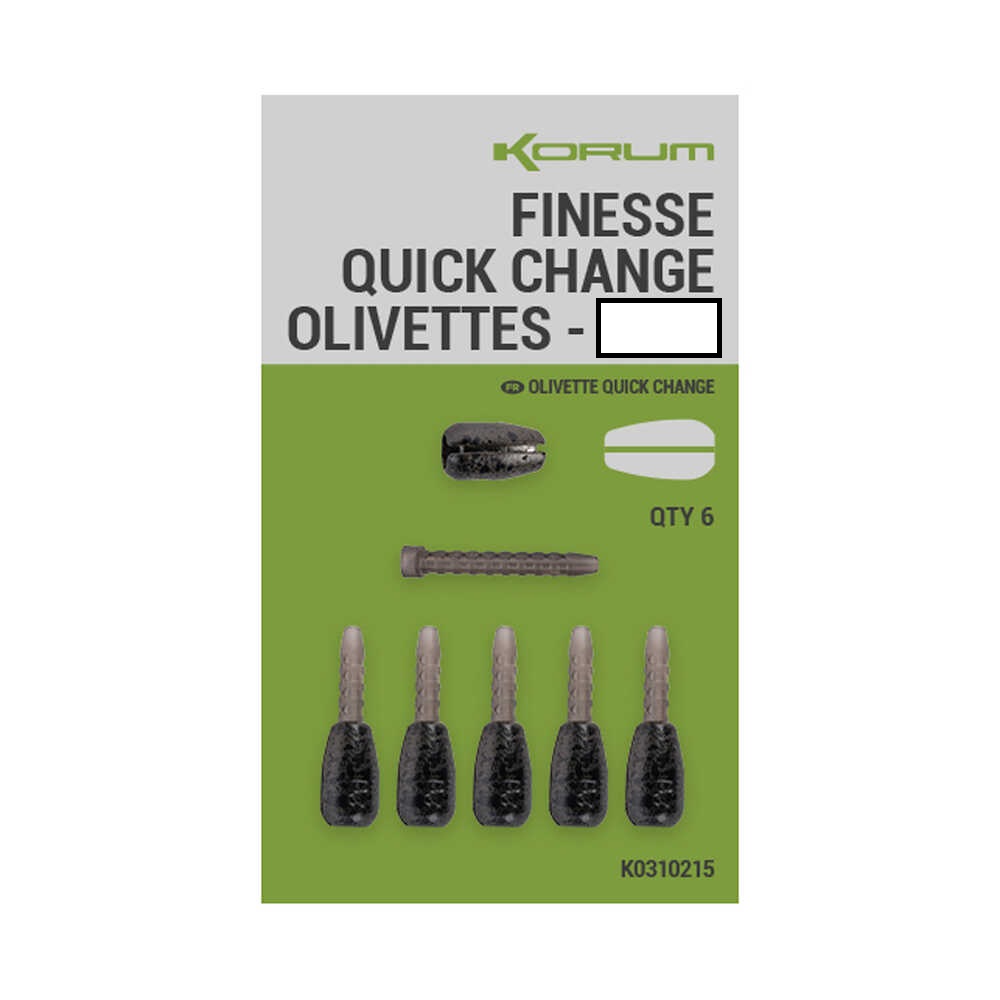 Korum Finesse Quick-Change Olivettes (6 Pezzi)