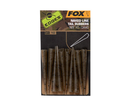 Fox Edges Camo Naked Line tail rubbers size 10 10 pezzi