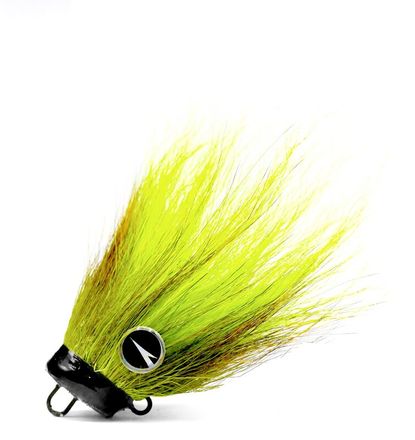 VMC Mustache Rig Chartreuse Bucktail Jighead Senza piombo