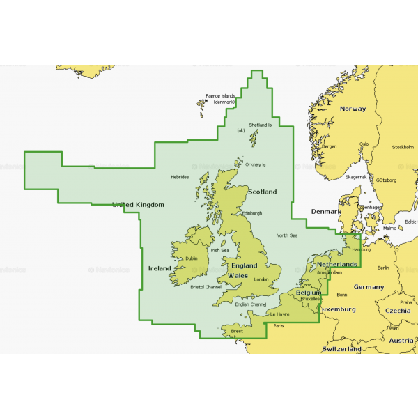 Navionics+ Mappe SD/MSD Card - UK, Ireland & Holland
