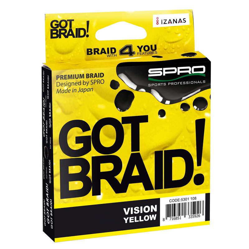 Spro Got Braid! Lenza intrecciata 1500m - Vision Yellow