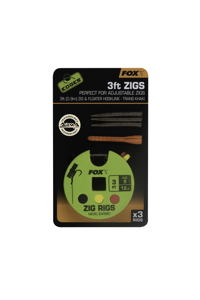 Fox Edges Zig Rig 12lb Size 8 (3 pezzi)