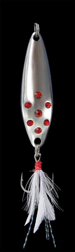 Cucchiaino Jenzi Phantom-F Blinker Diamond M (17g) - Silver/Red