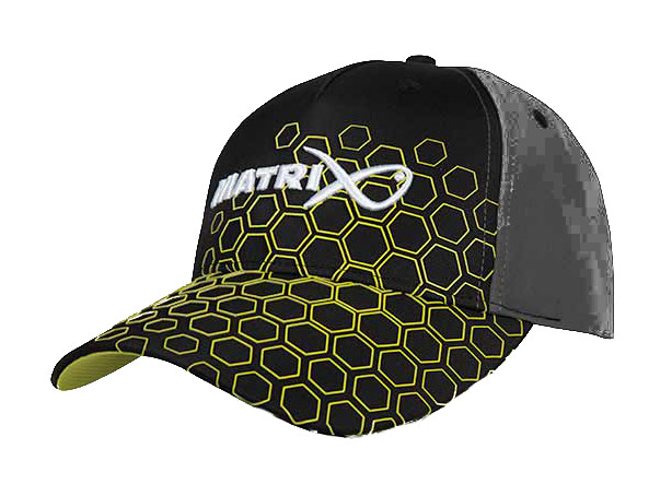 Cappello Matrix Hex Print Baseball Cap Black