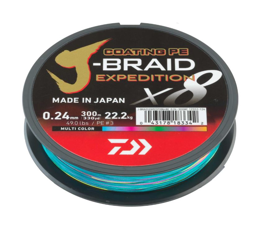 Lenza Intrecciata Daiwa J-Braid Expedition X8E Multicolor (300m)