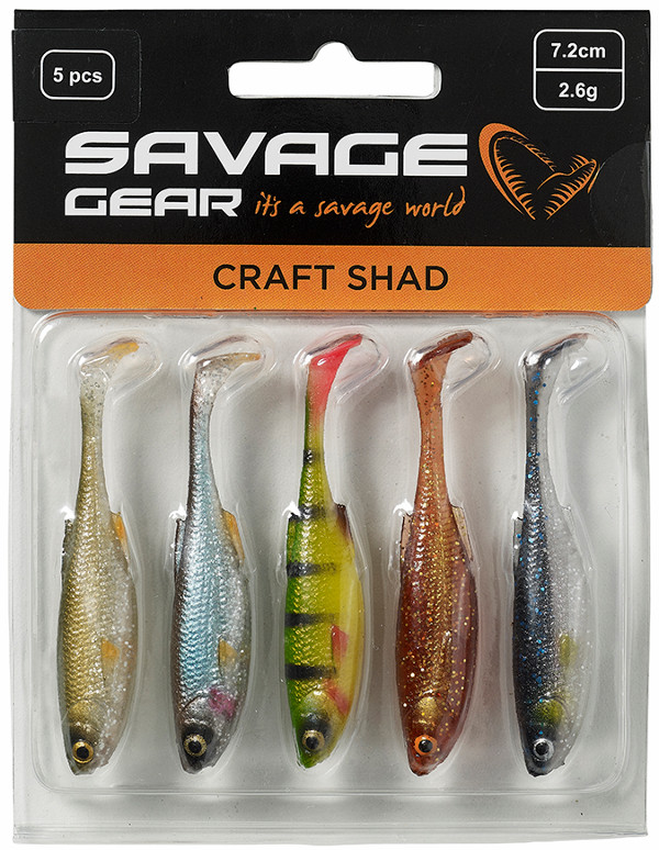 Savage Gear Craft Shad Mix, 5 pezzi! - Clear Water